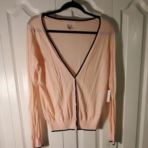 NWT Victoria's Secret Blush & Black Cardigan M